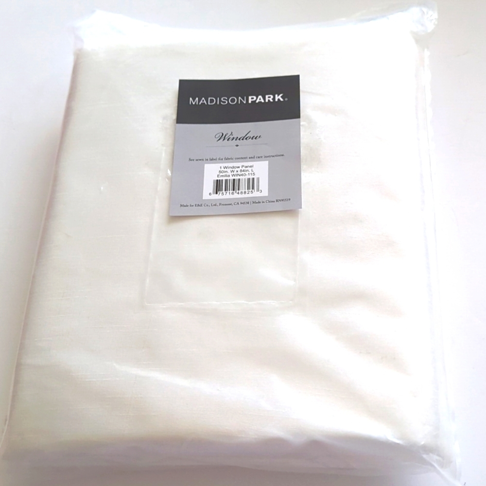 Madison Park Faux Silk Window Panel 40" by  115" NWT 1 Window Panel